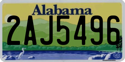AL license plate 2AJ5496