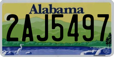 AL license plate 2AJ5497