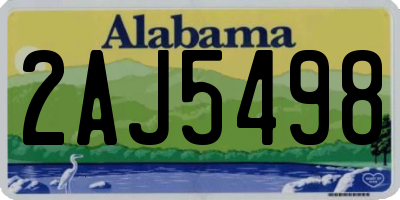 AL license plate 2AJ5498
