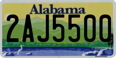 AL license plate 2AJ5500