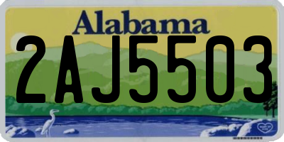 AL license plate 2AJ5503