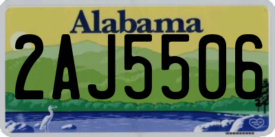 AL license plate 2AJ5506