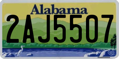AL license plate 2AJ5507