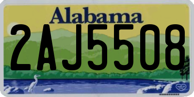 AL license plate 2AJ5508