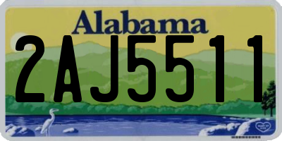 AL license plate 2AJ5511