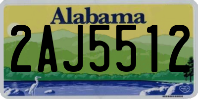 AL license plate 2AJ5512