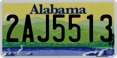 AL license plate 2AJ5513