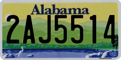 AL license plate 2AJ5514