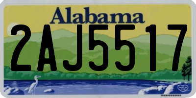 AL license plate 2AJ5517