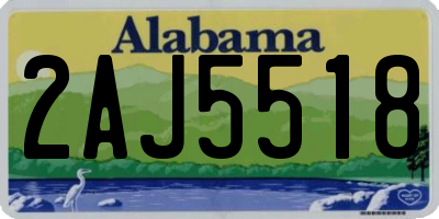 AL license plate 2AJ5518