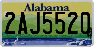 AL license plate 2AJ5520
