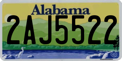 AL license plate 2AJ5522