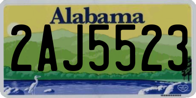 AL license plate 2AJ5523