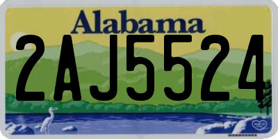 AL license plate 2AJ5524