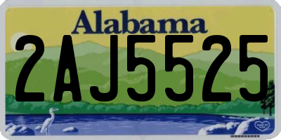 AL license plate 2AJ5525
