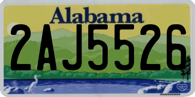 AL license plate 2AJ5526