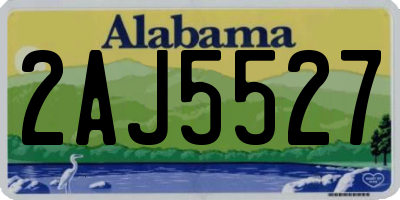 AL license plate 2AJ5527