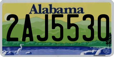 AL license plate 2AJ5530