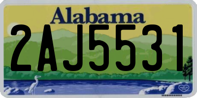 AL license plate 2AJ5531
