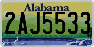 AL license plate 2AJ5533