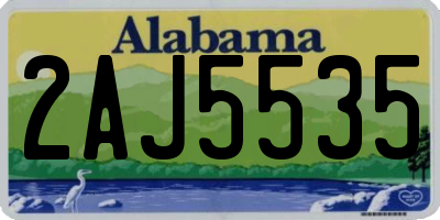 AL license plate 2AJ5535