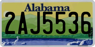 AL license plate 2AJ5536