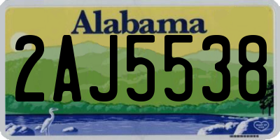 AL license plate 2AJ5538