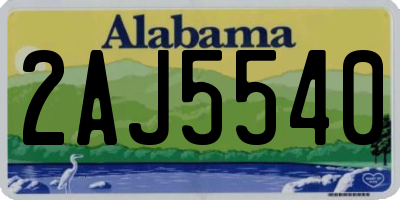 AL license plate 2AJ5540