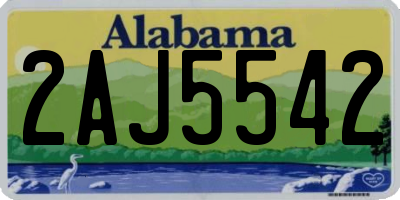 AL license plate 2AJ5542