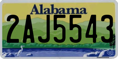 AL license plate 2AJ5543