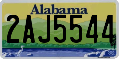 AL license plate 2AJ5544