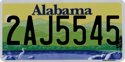 AL license plate 2AJ5545