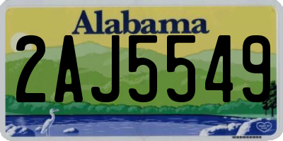 AL license plate 2AJ5549