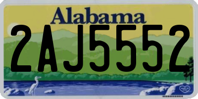 AL license plate 2AJ5552