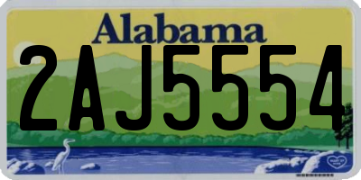AL license plate 2AJ5554