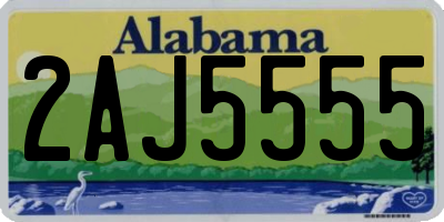 AL license plate 2AJ5555