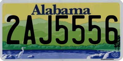 AL license plate 2AJ5556