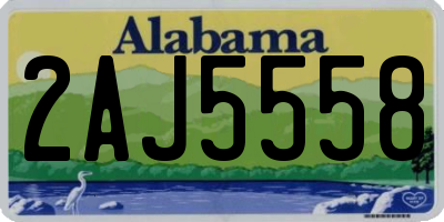 AL license plate 2AJ5558