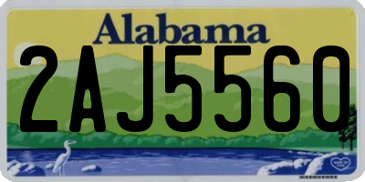 AL license plate 2AJ5560