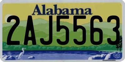 AL license plate 2AJ5563