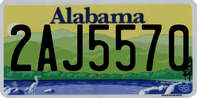 AL license plate 2AJ5570