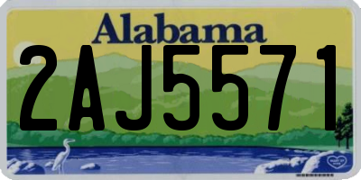 AL license plate 2AJ5571