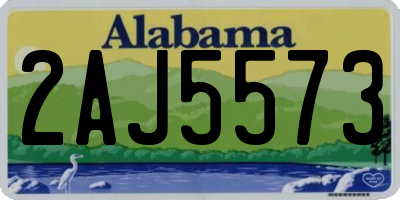 AL license plate 2AJ5573