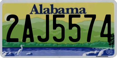 AL license plate 2AJ5574