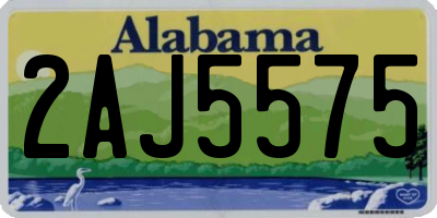 AL license plate 2AJ5575
