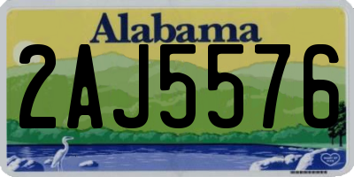 AL license plate 2AJ5576
