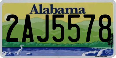 AL license plate 2AJ5578