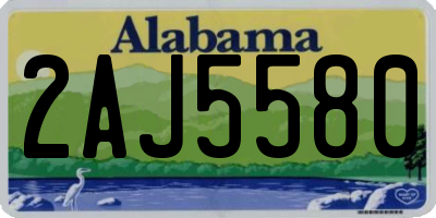 AL license plate 2AJ5580