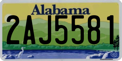 AL license plate 2AJ5581