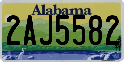 AL license plate 2AJ5582